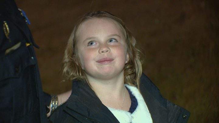 A Calgary girl celebrated her 7th birthday with a tribute to a fallen officer.