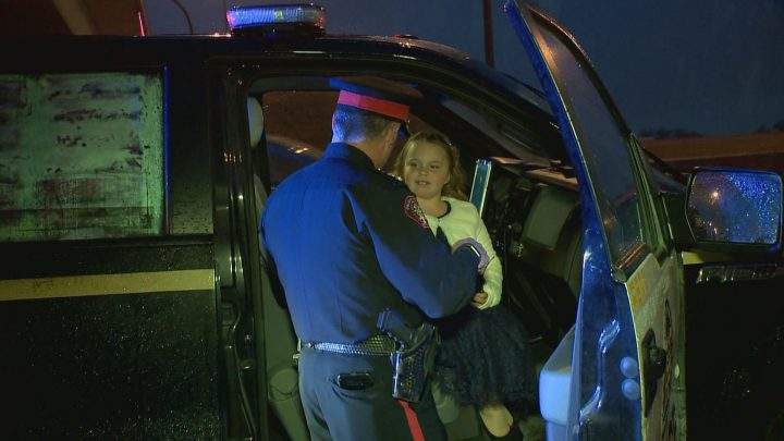A Calgary girl celebrated her 7th birthday with a tribute to a fallen officer.