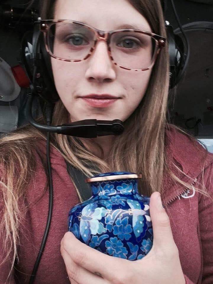 Brie Zandona is seeking the public’s assistance in locating an urn containing the ashes of her daughter that was allegedly stolen from a business in Midland.