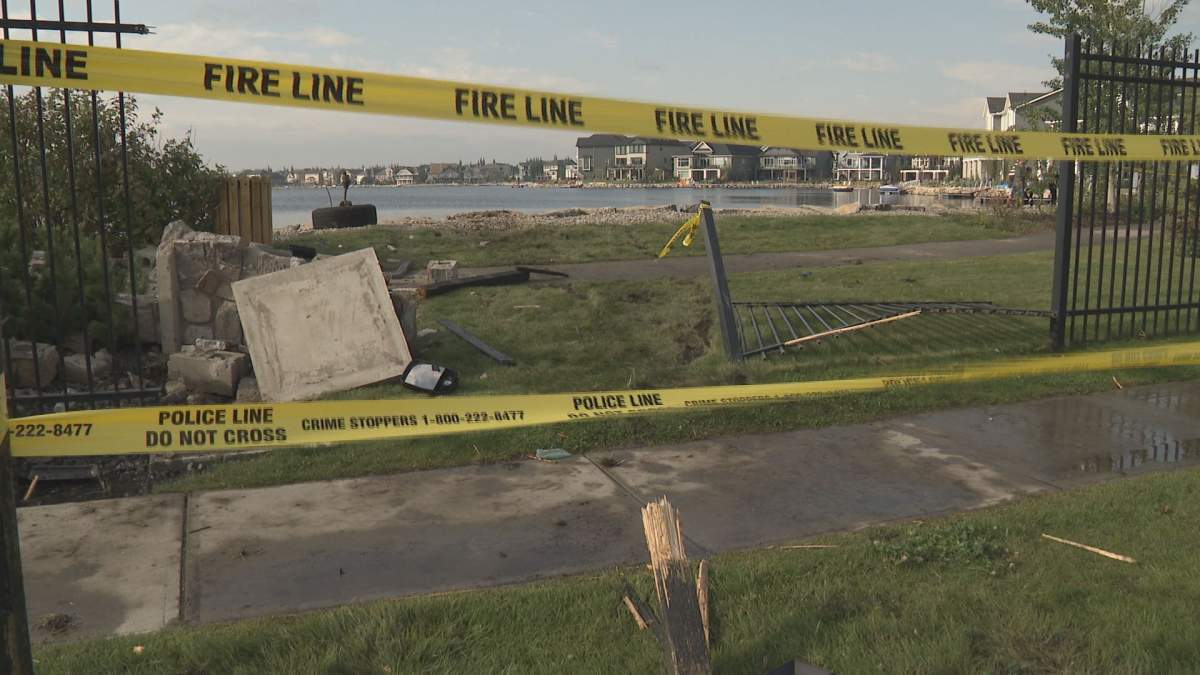 In south Calgary, police said a vehicle went into Auburn Bay Lake at 3:40 a.m. on Saturday.