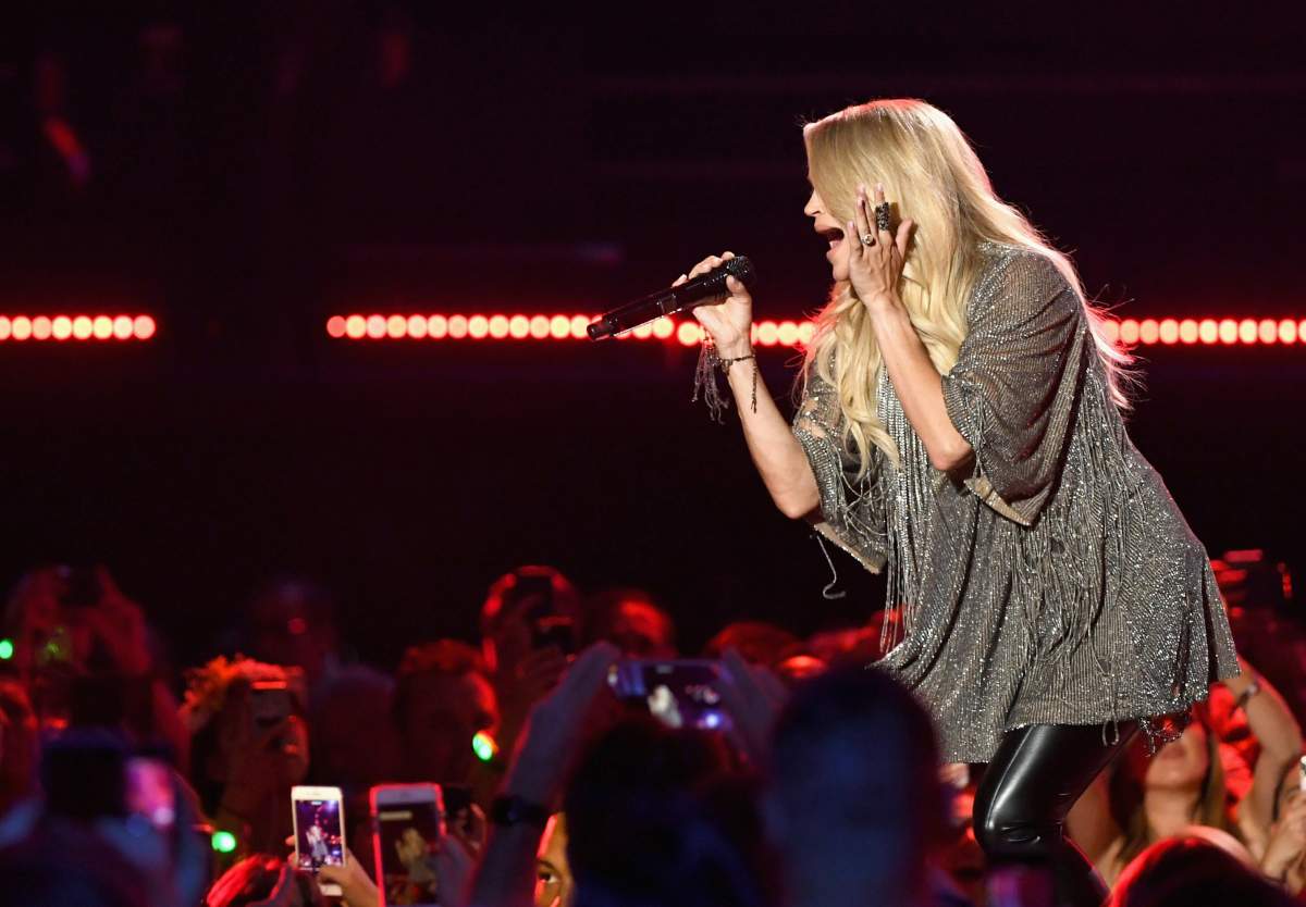 Carrie Underwood performs onstage during the 2018 iHeartRadio Music Festival at T-Mobile Arena on Sept. 22 in Las Vegas, Nev.