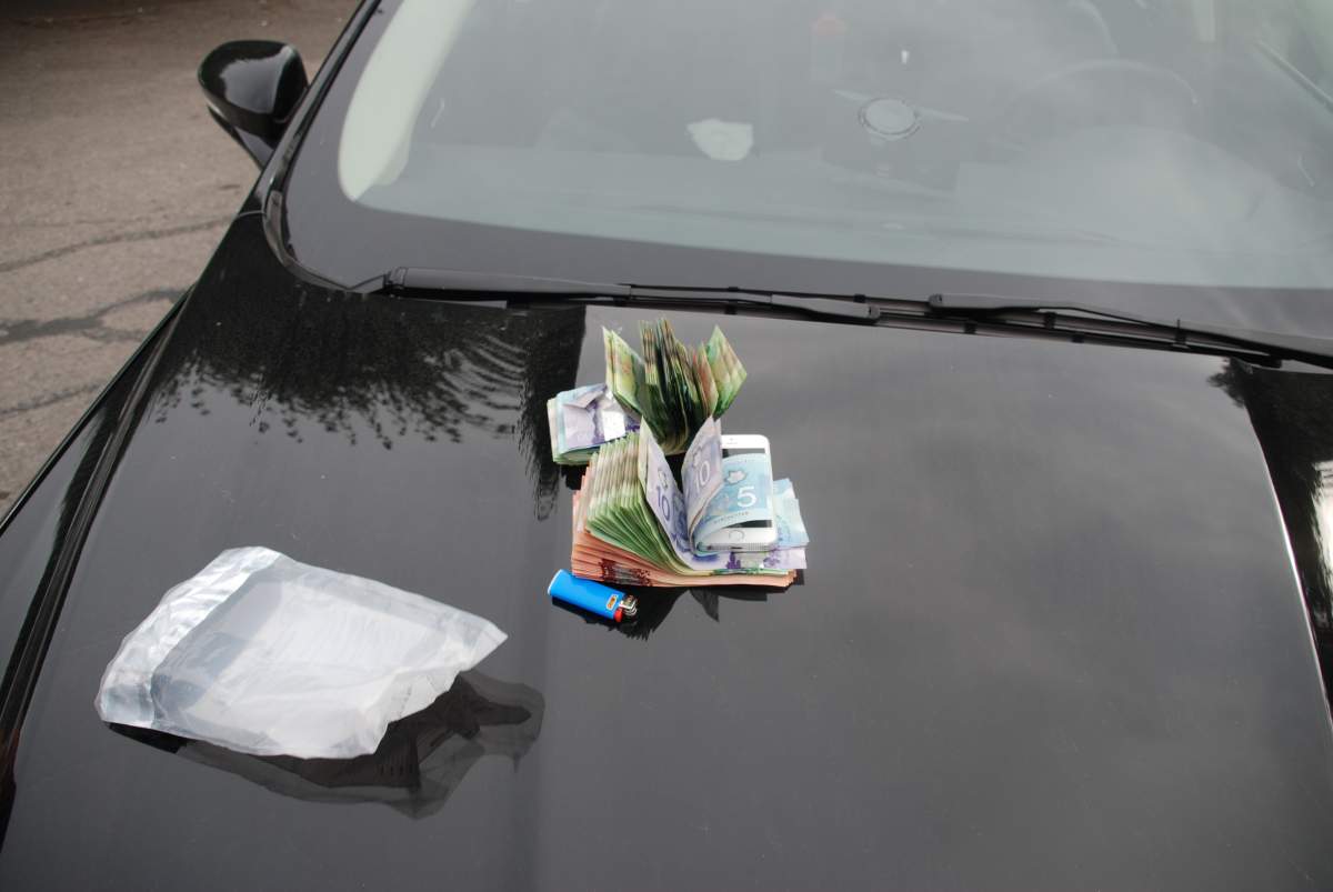 A large quantity of cash was seized.