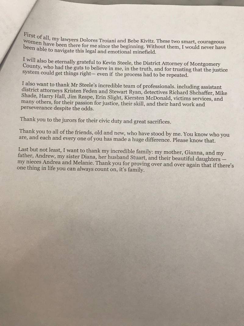 Read Andrea Constand’s emotional victim-impact statement about Bill Cosby - image