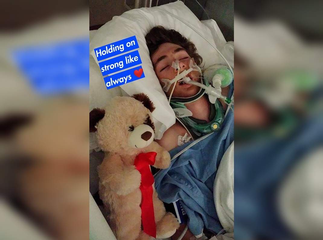 Brandon Dennis suffered serious injuries to his spine after falling off his bike in Guelph on Wednesday night.