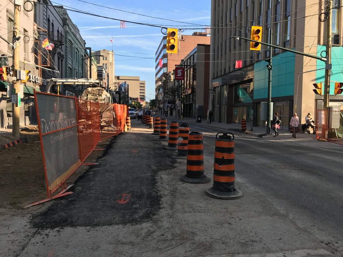 A view of construction at Dundas and Richmond
