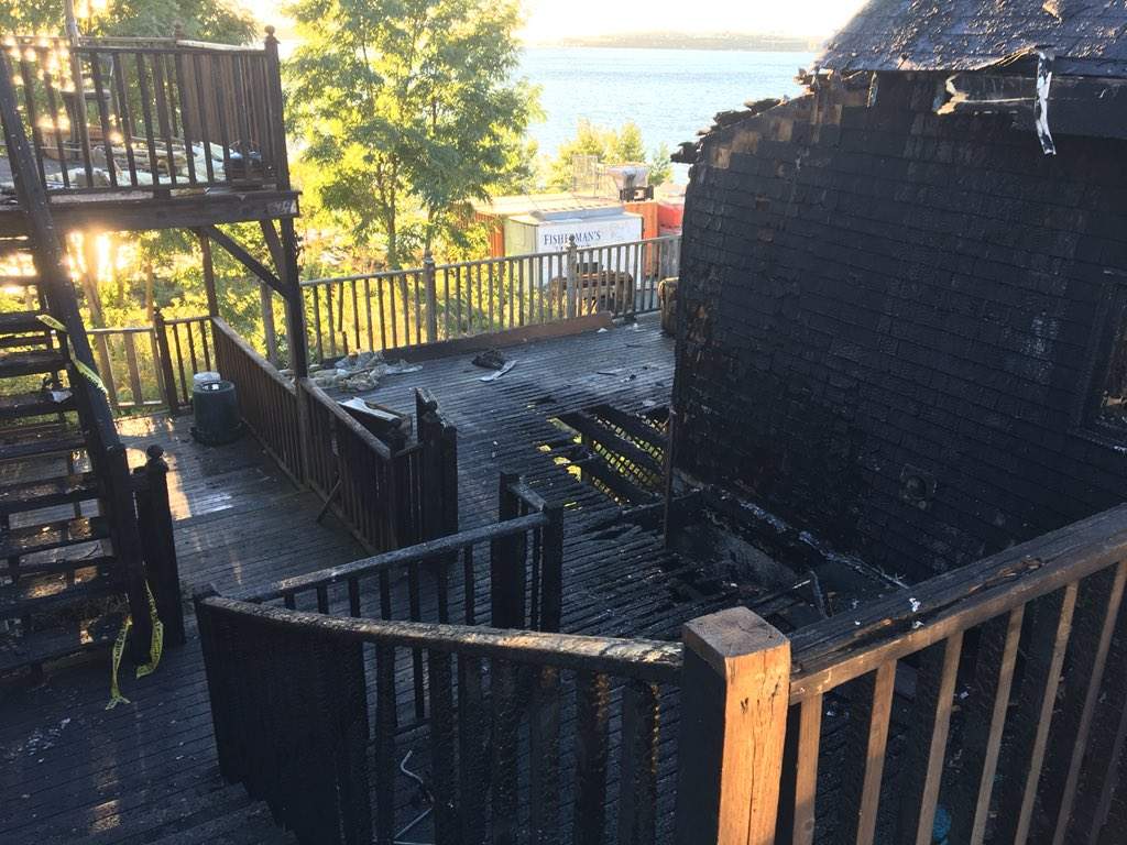 The home was heavily damaged.