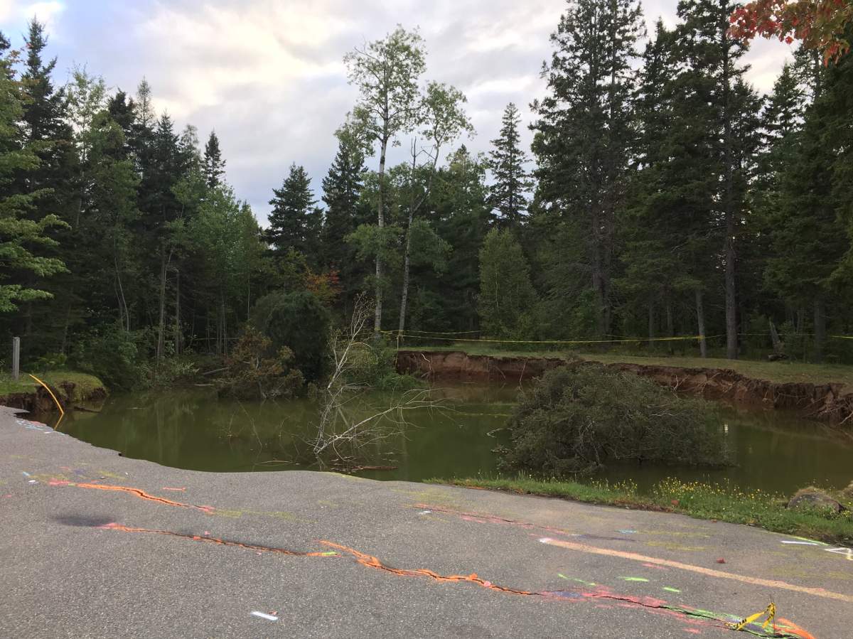 The Oxford sinkhole on Sept. 20, 2018. 