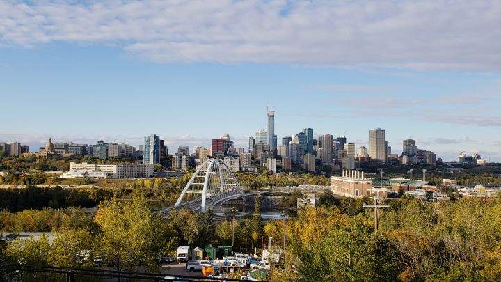 The Edmonton skyline from the south side of the North Saskatchewan River on Thursday, Sept. 5, 2019.