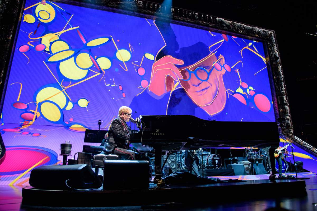Sept. 21, 2018 — Elton John performs on stage at Capitol One Arena during his “Farewell Yellow Brick Road” retirement tour.