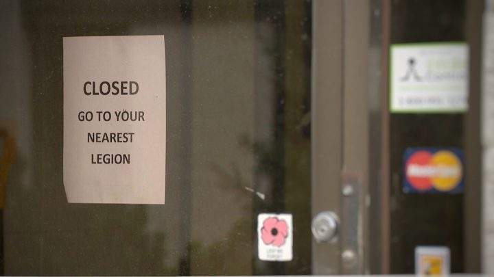 A sign reading, “CLOSED GO TO YOUR NEAREST LEGION,” was seen on the door of the 6 Street N.E. location on Friday.