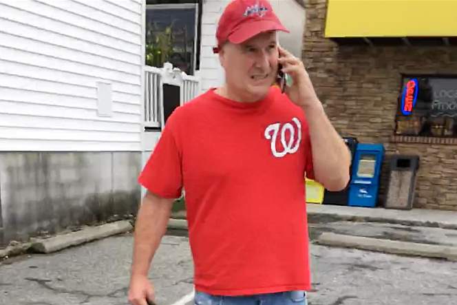 Mark Judge is outside a friends home in the seaside holiday village in south east Delaware.