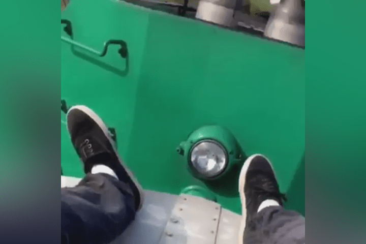 A video of a man apparently riding on top of a GO Train is being investigated by transit officials.