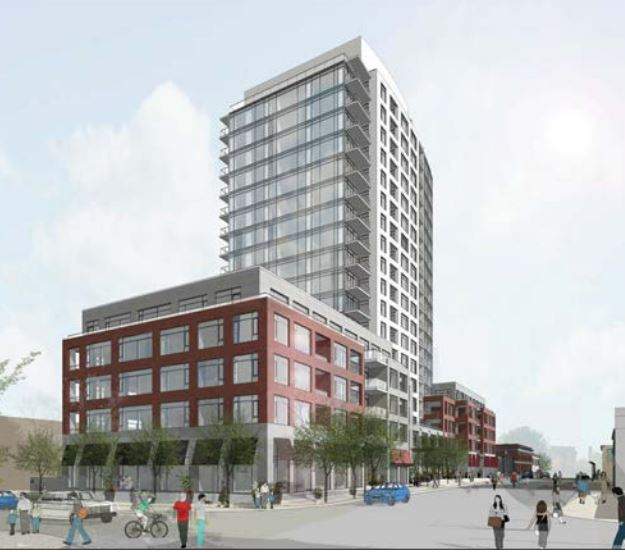 An architectural drawing of Homestead’s proposed 19-storey building at 51-57 Queen Street.