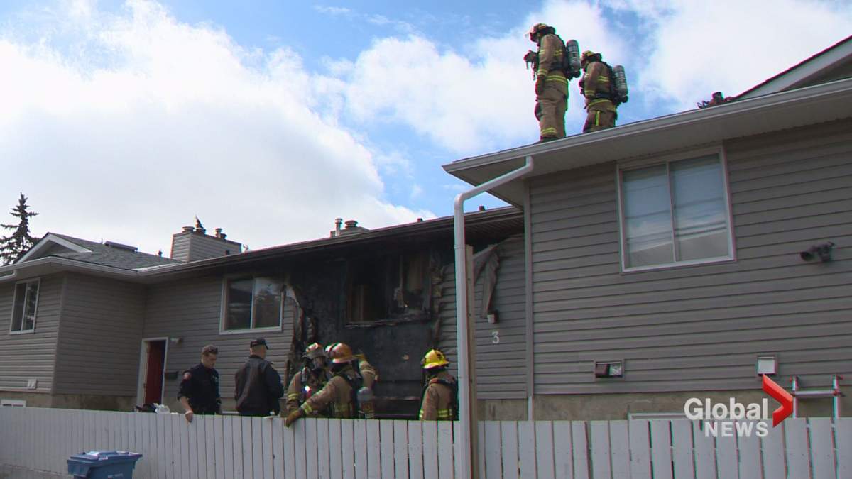 A family of six were displaced from their home after a fire in Calgary on Monday. 