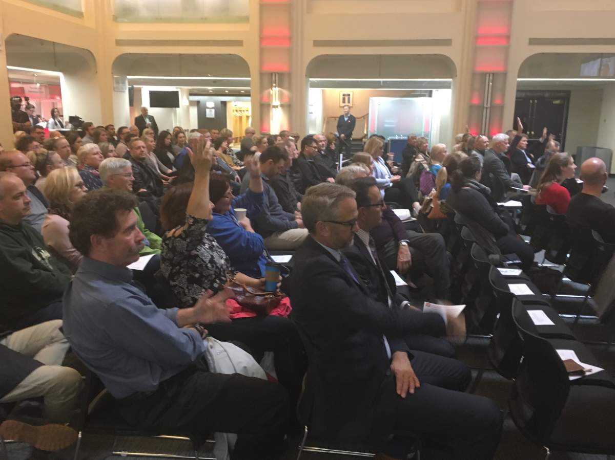 About 160 people attended the first of two information sessions on the Olympic bid on Thursday, Sept. 20.
