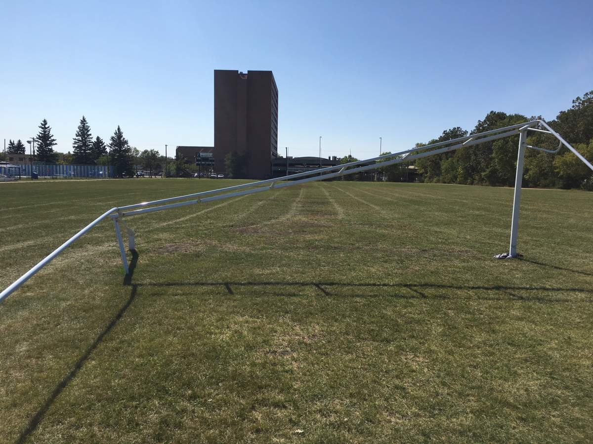 The goalposts at Vincent Massey were vandalized over the weekend.