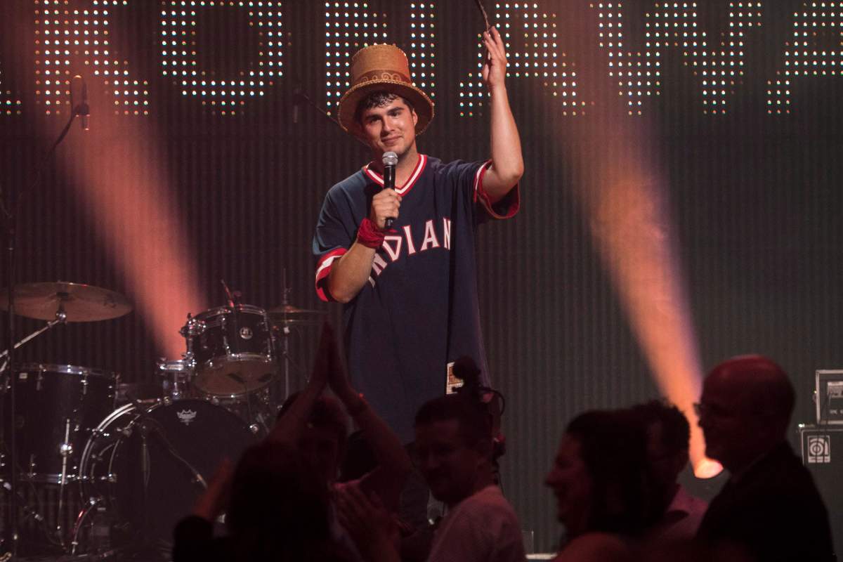 Jeremy Dutcher accepts the 2018 Polaris Music Prize for his album Wolastoqiyik Lintuwakonawa during the Polaris Music Prize gala in Toronto on Monday, September 17, 2018.