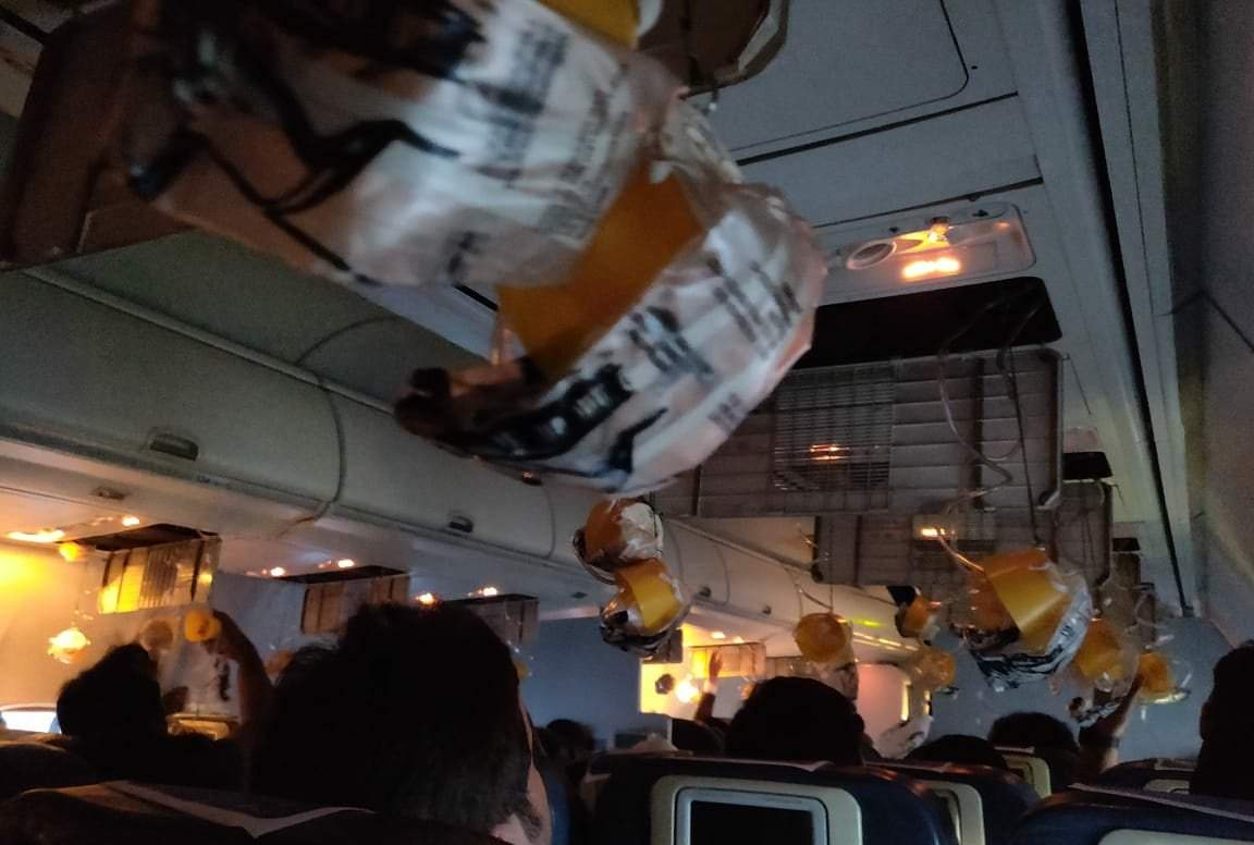 A flight in India returned to the ground after due to not being properly pressurized during takeoff, reports say. 