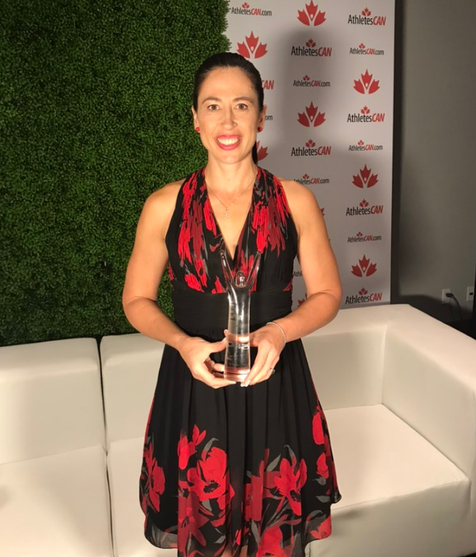 Jill Officer receives the True Sport Award.