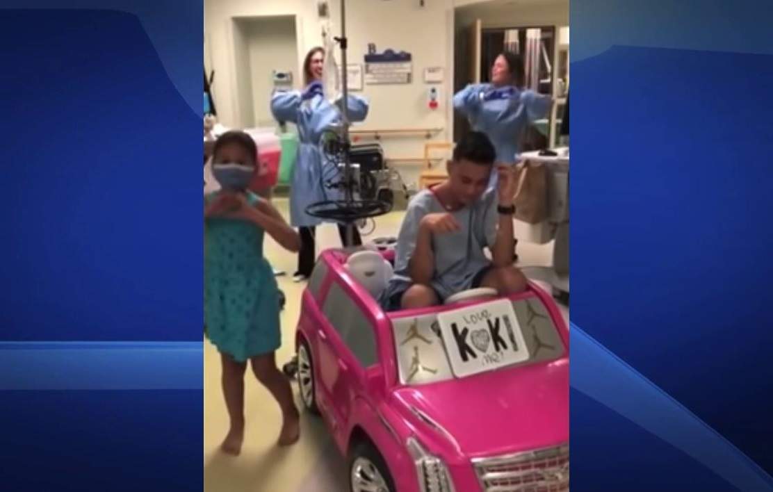 The video was uploaded on September 16, just over a week after Justice was diagnosed with leukemia. 