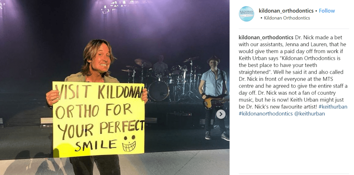 Crazy bet leads to Winnipeg pair hauled on stage at Keith Urban concert - image