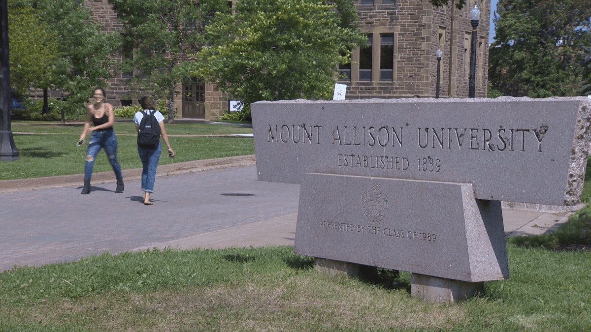 FILE - Mount Allison University in Sackville, N.B., is closed Feb. 11, 2026 after a 'concerning message' was found on campus the previous day.