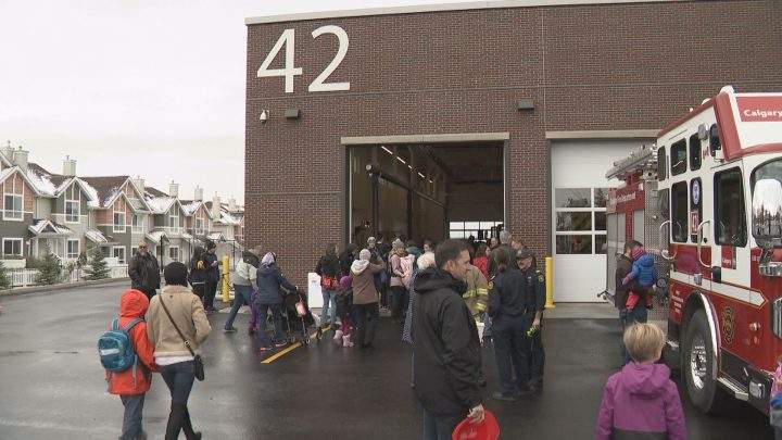 Tons of people packed the new Tuscany Fire Station in northwest Calgary to celebrate its opening on Saturday.