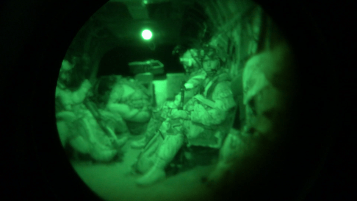 Night vision used during a training exercise in Mali.