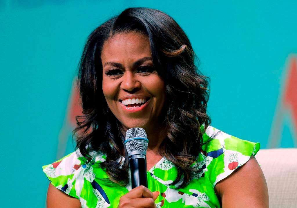 Former first lady Michelle Obama speaks at the American Library Association annual conference in New Orleans on June 22, 2018.