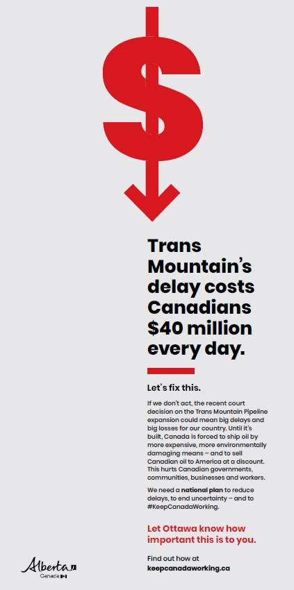 Alberta NDP takes out pro-pipeline ads in newspapers across Canada - image
