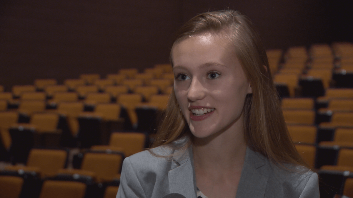 Political science student Emily Green was one of four organizers of the debate and mock election
