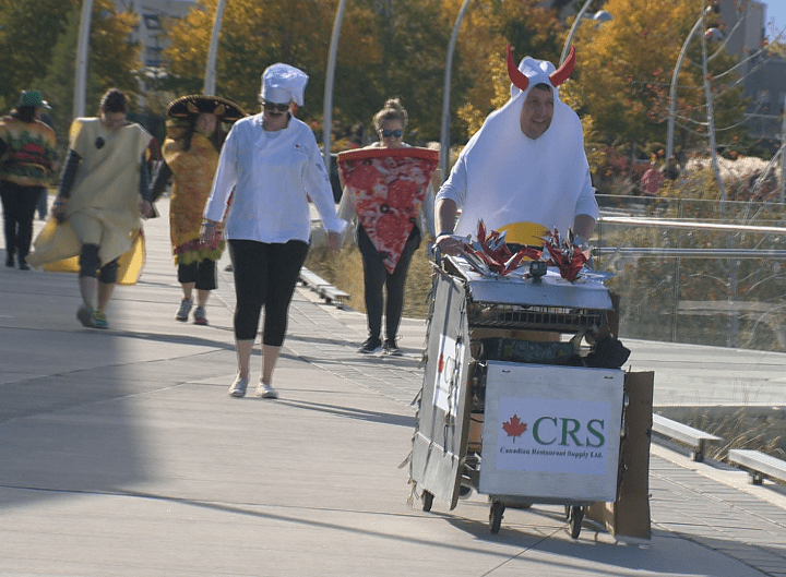 Inn from the Cold Kelowna held its seventh annual Push to End Homelessness event in the downtown core on Saturday morning.