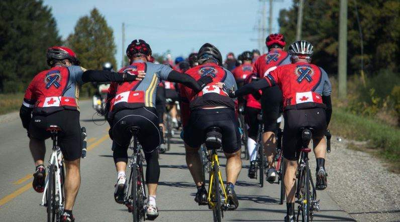 Officers from across the country will spend the next four days cycling from Aylmer, Ont. to Ottawa in honour of their fallen colleagues.