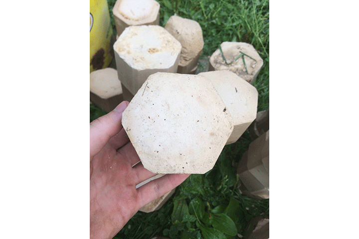 Explosive material removed from the sea mine.