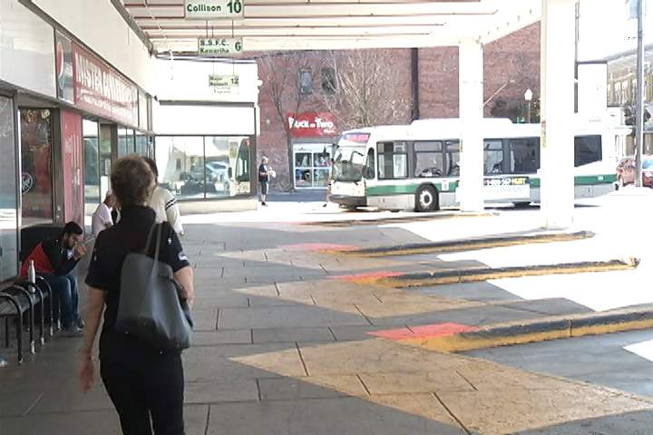 A man was arrested for an alleged sexual assault at the Simcoe Street bus terminal in Peterborough on Monday.