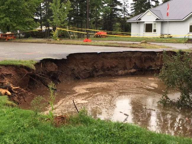 Heavy rain has caused the Oxford sinkhole to grow by approximately 30 cm, officials with the Cumberland Regional Emergency Management said on Wednesday.