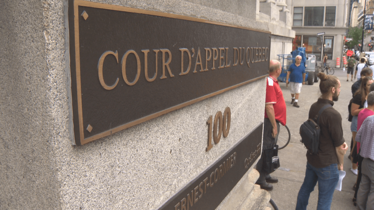 Environmentalists at the Montreal Court of Appeal on Tuesday, September 18, 2018.