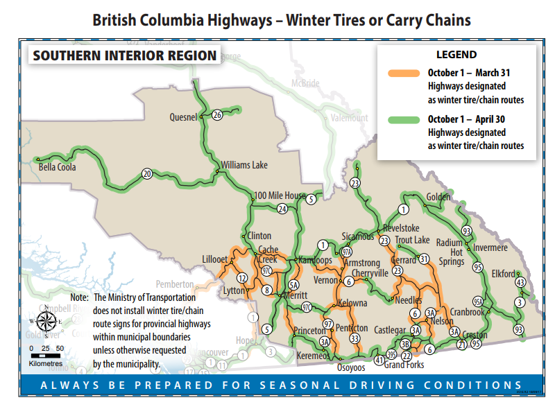 Winter tires mandatory on most B.C. highways starting Oct. 1 - image