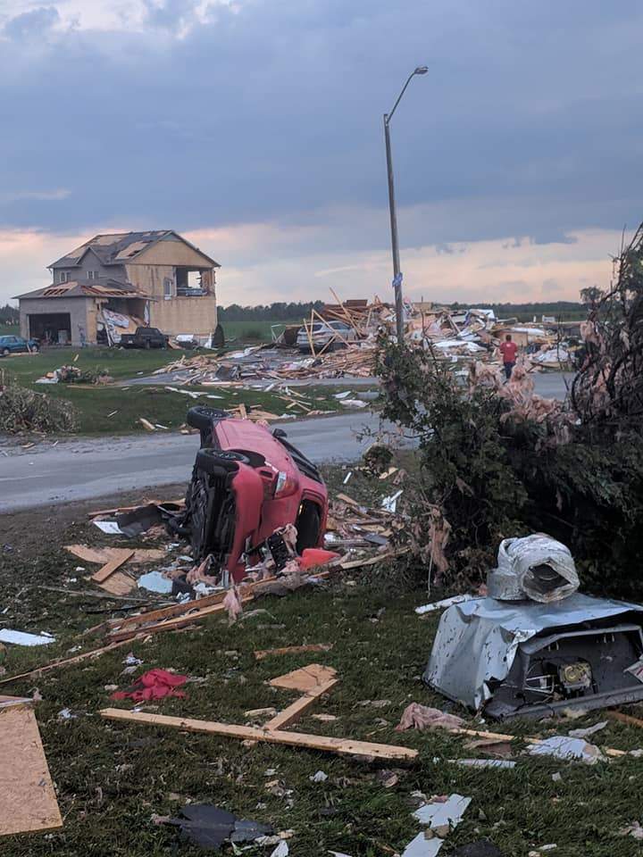 Dunrobin,Ontario after a tornado ripped through the city, destroying dozens of homes and leaving thousands without power. Anthony Farnell, Global News