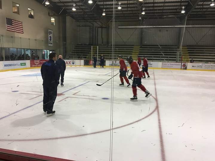 Players on the Winnipeg Jets take the grueling beep test on testing day to open up training camp.