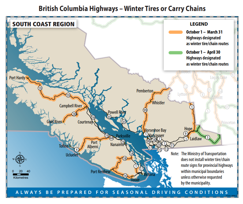 Winter tires mandatory on most B.C. highways starting Oct. 1 - image