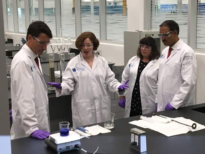 Prime Minister Justin Trudeau visits NAIT’s Productivity and Innovation Centre while in Edmonton on Sept. 5, 2018.