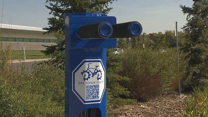 QR codes on the Bike Repair Stations