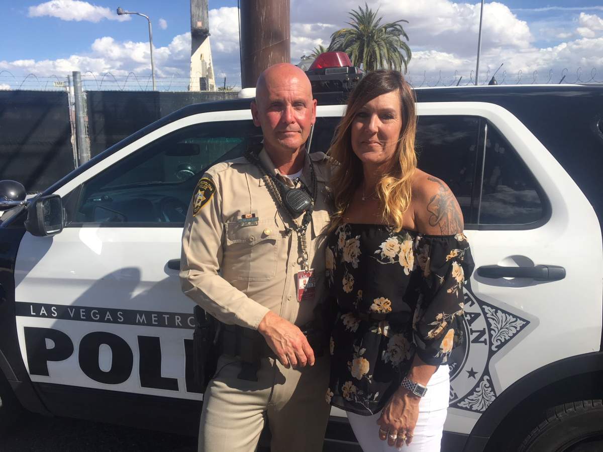 Jody Ansell and patrol officer Tony Dellorso of the Las Vegas police.