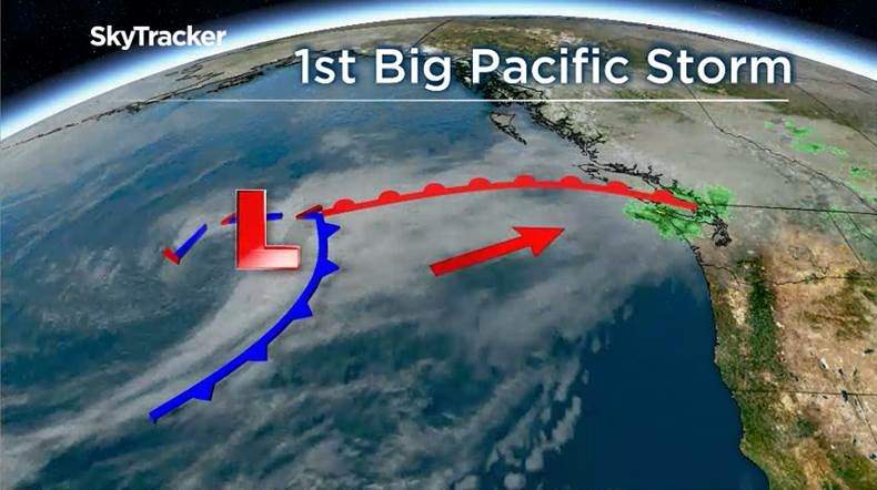 Break out the galoshes, the first Pacific storm of the season is here - image