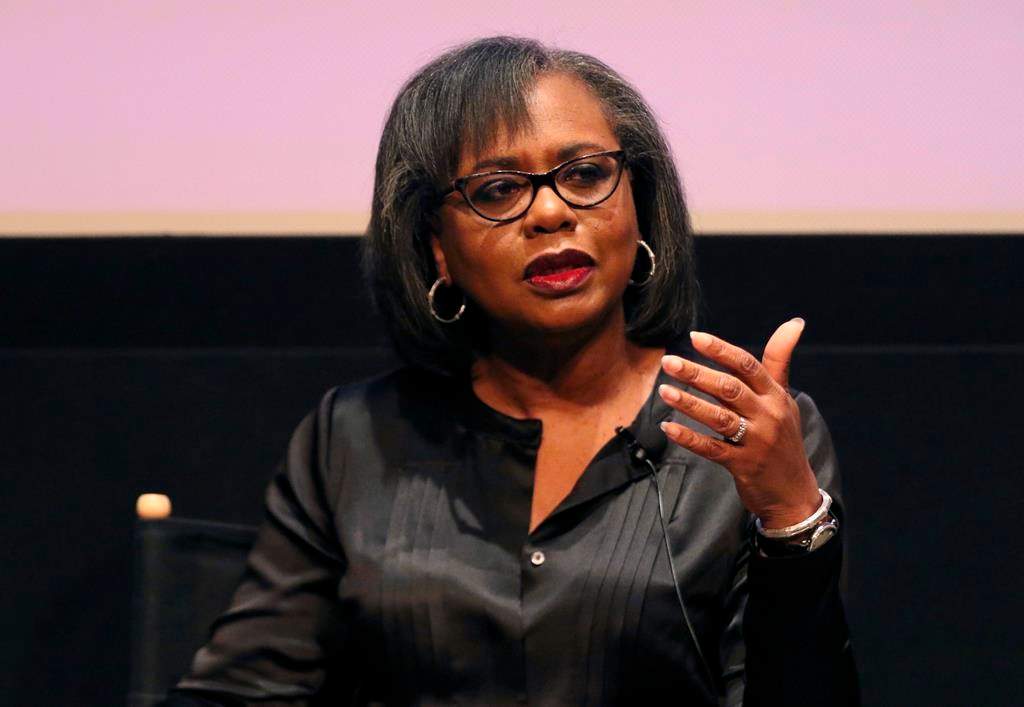 FILE – In this Dec. 8, 2017, file photo, Anita Hill speaks at a discussion about sexual harassment in Beverly Hills, Calif. The sexual assault allegations against Supreme Court nominee Brett Kavanaugh recall Hill’s accusations against Clarence Thomas in 1991, but there are important differences as well as cautions for senators considering how to deal with the allegations. (Photo by Willy Sanjuan/Invision/AP, File)
