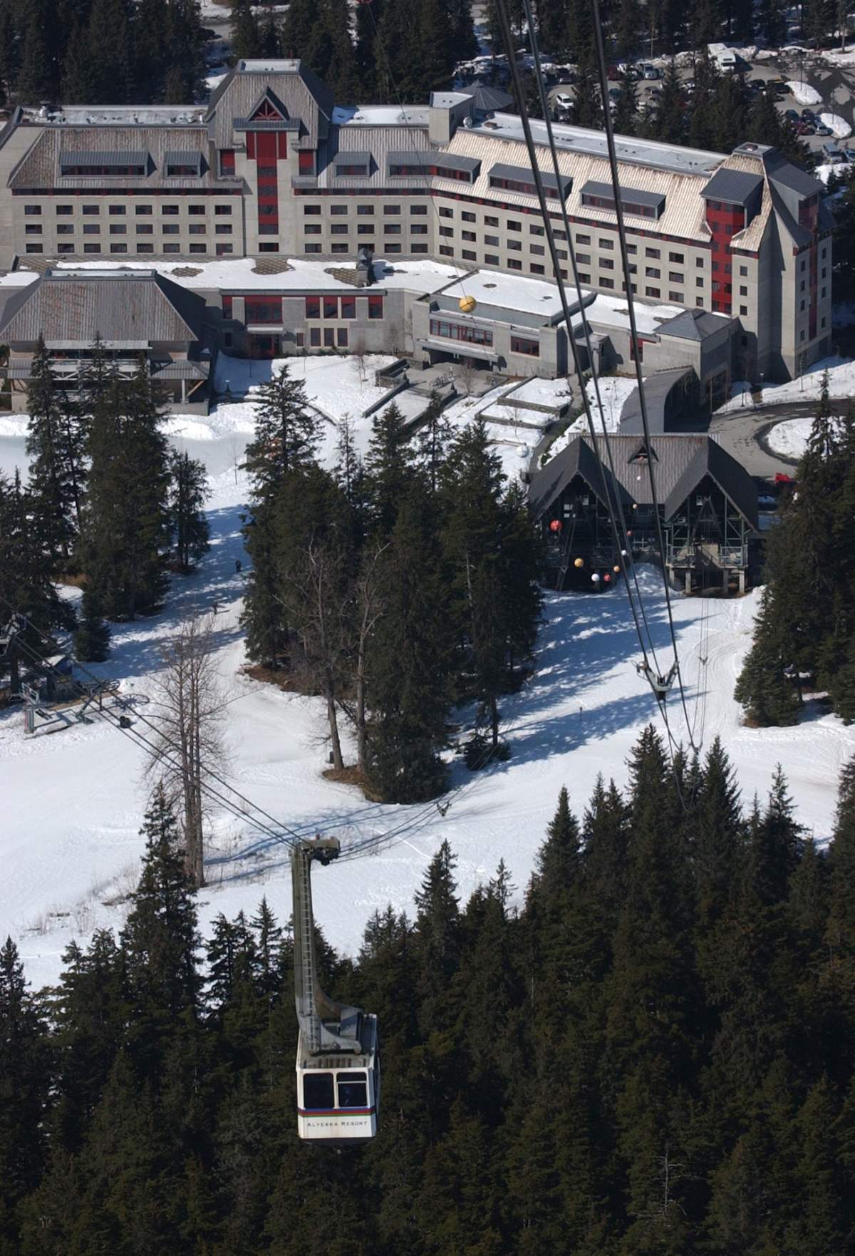 The Alyeska Resort and tram are seen April 14, 2006, in Girdwood, Alaska.