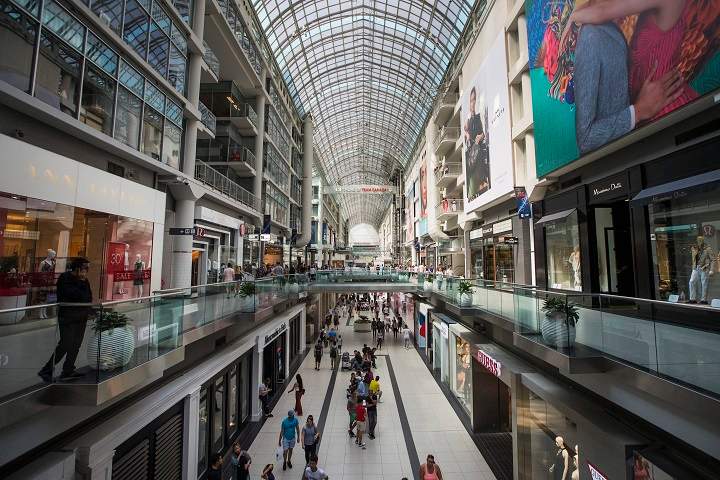 File photo of the Toronto Eaton Centre.