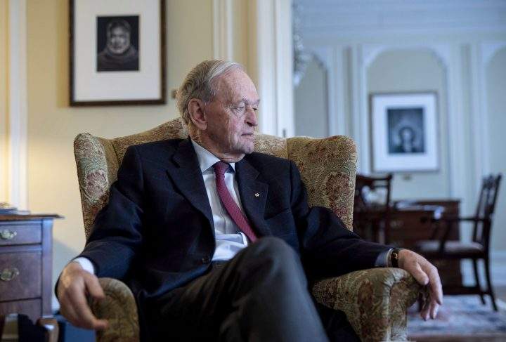Former prime minister Jean Chretien participates in an interview promoting his new book in Ottawa on Friday, Oct. 5, 2018. 