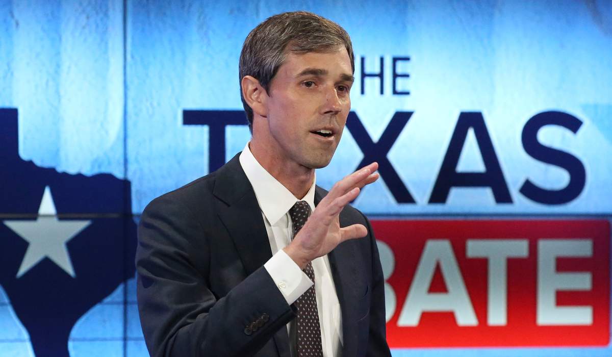Democratic challenger and US Representative from Texas Beto O’Rourke speaks during a debate with Republican Senator Ted Cruz (not pictured) before the US Midterm elections in San Antonio, Texas, USA, 16 October 2018.